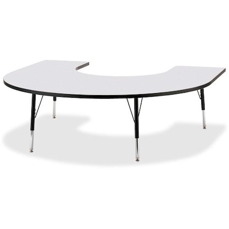 Jonti-Craft TABLE, HORSESHOE, 60X66, GY/BK JNT6445JCE180